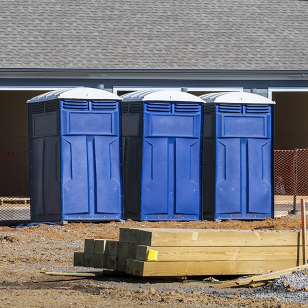 what is the cost difference between standard and deluxe portable restroom rentals in Flynn